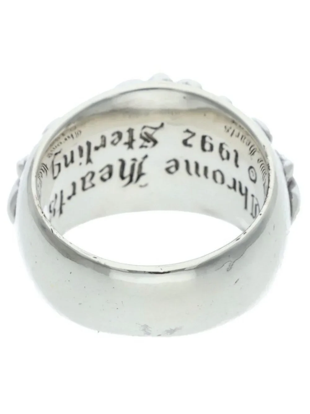 Chrome Hearts Flrl Floral Cross After Silver Ring